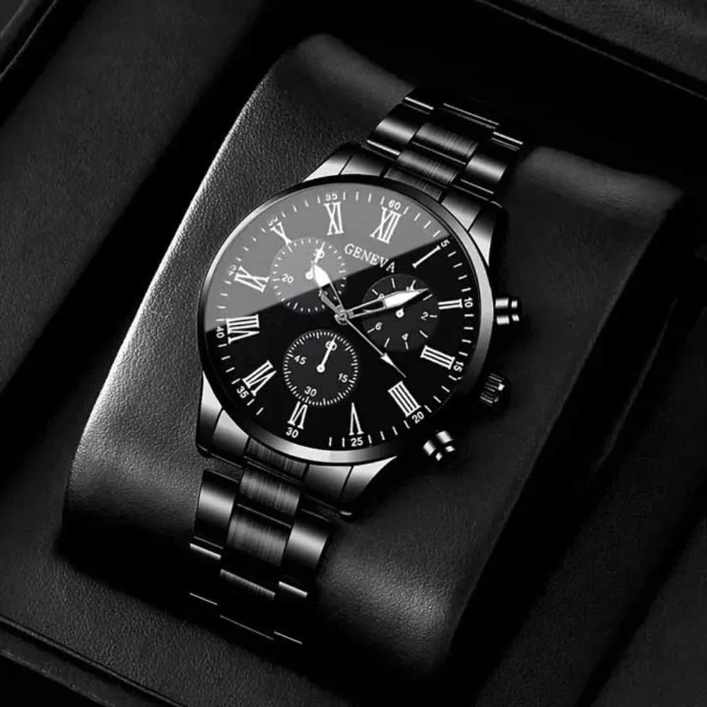 Luxury Men's Quartz Watch Set, Business & Casual Wear - Ideal Gift for Back To School, Christmas, Birthdays