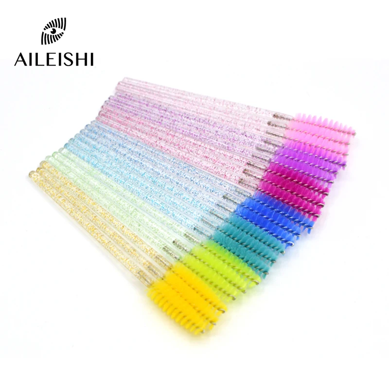 50PCS Eyelash Brushes Makeup Brushes Disposable Mascara Wands Lash Applicator Spoolers Eye Lashes Cosmetic Brush Makeup Tools