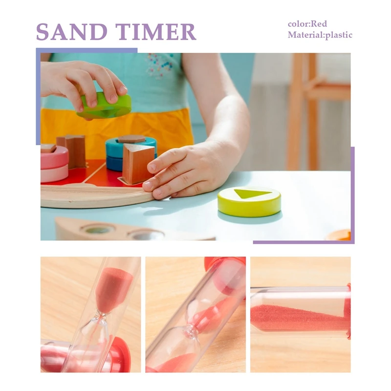 Classroom Sand Timer para Crianças, Ampulheta Coberta, Temporizador de 1 Minuto, 40 Pcs Set