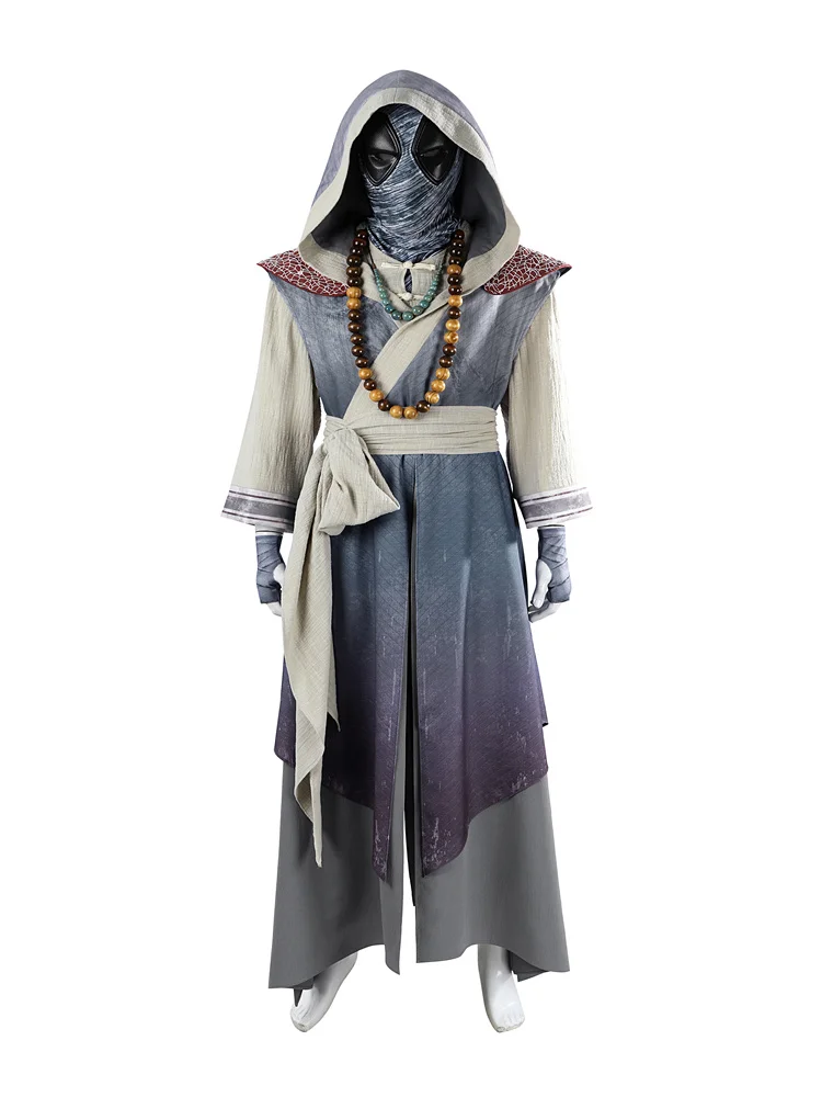 Movie Zenpool Cosplay Wilson Monk Costume Hoodie Robe Shirt Pants and Accessory Full Set Halloween Party Outfits