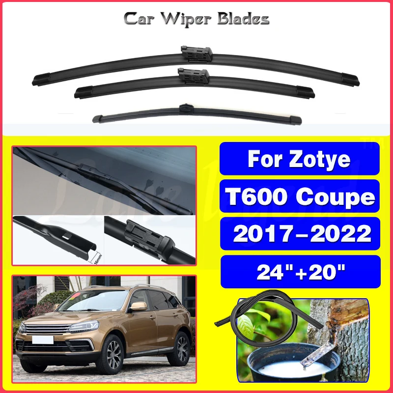 

Car Winshield For Zotye T600 Coupe 2017 2018 2019 2020 2021 2022 Front Rear Wiper Blades Windscreen Window Car Accessories