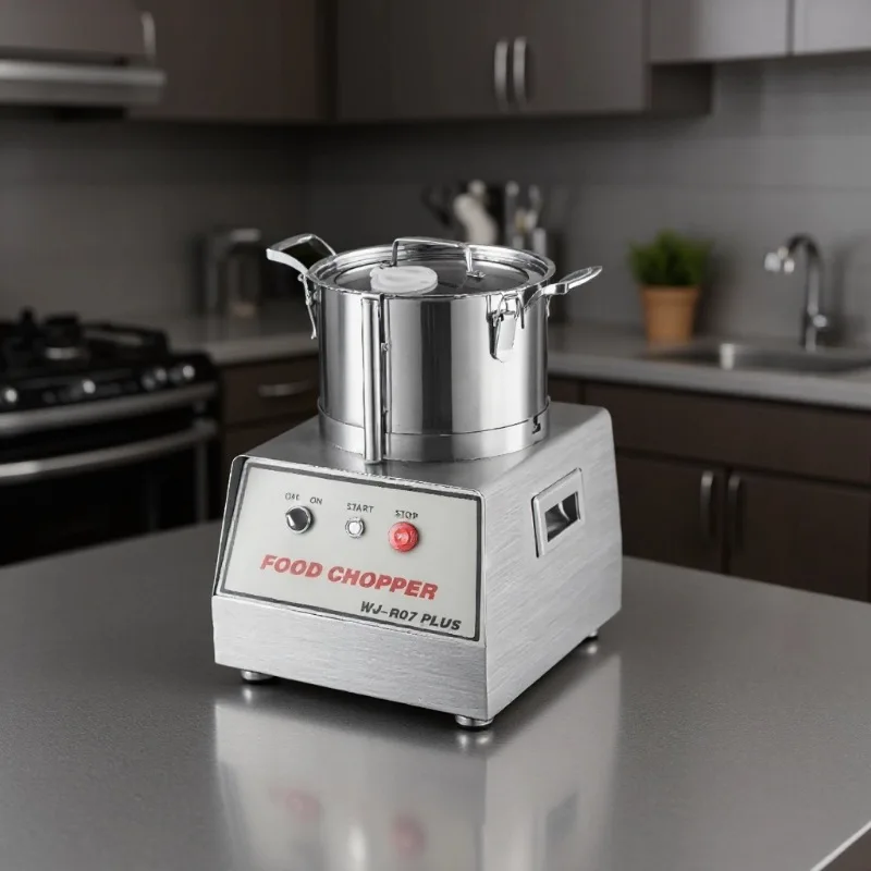 Trituratore alimentare commerciale di grande capacità in acciaio inossidabile da cucina per frutta e verdura, verdure elettriche multifunzionali