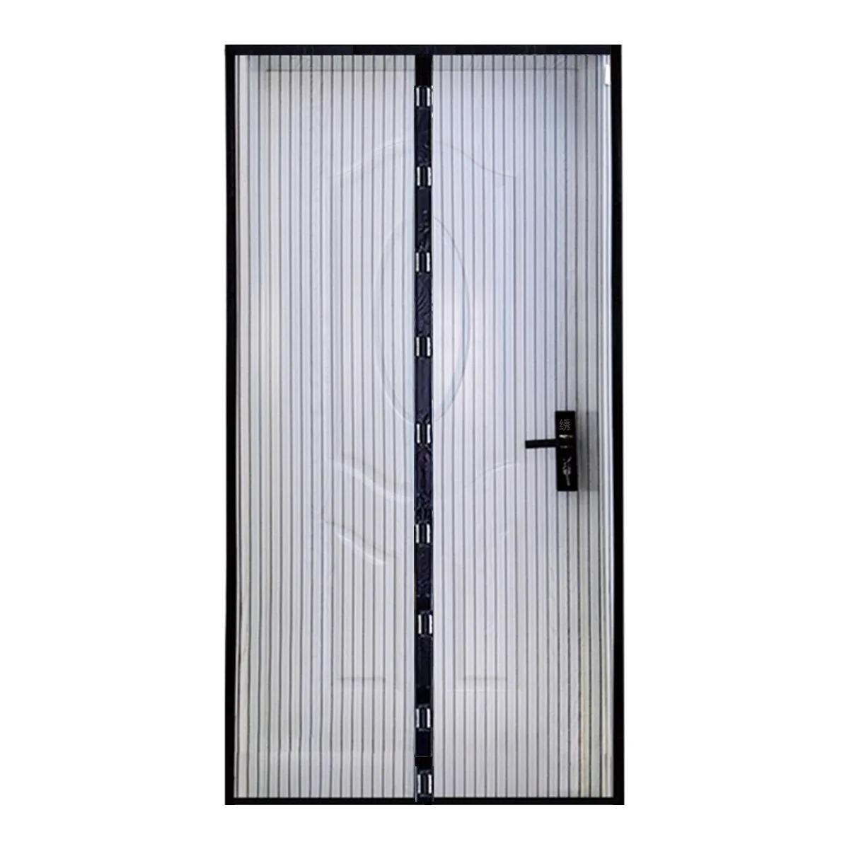 Automatic Magnetic Mesh Door Screen White Black Polyester Insect Mosquito Protection Easy Self-Sealing for Bedrooms Balconies