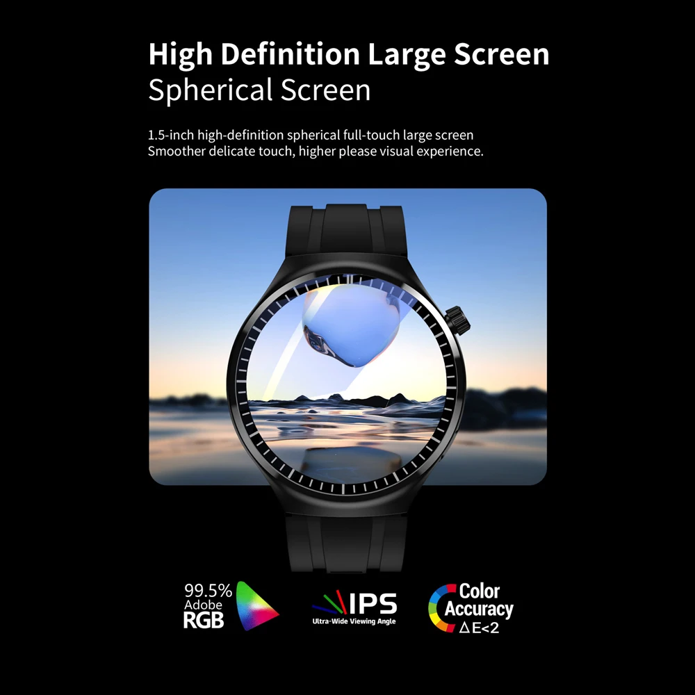 Blue Tooth Call Men สมาร์ทวอท์ช 1.5 "หน้าจอ HD กีฬาฟิตเนส Heart Rate สุขภาพนาฬิกาไร้สาย Smartwatch กันน้ํา