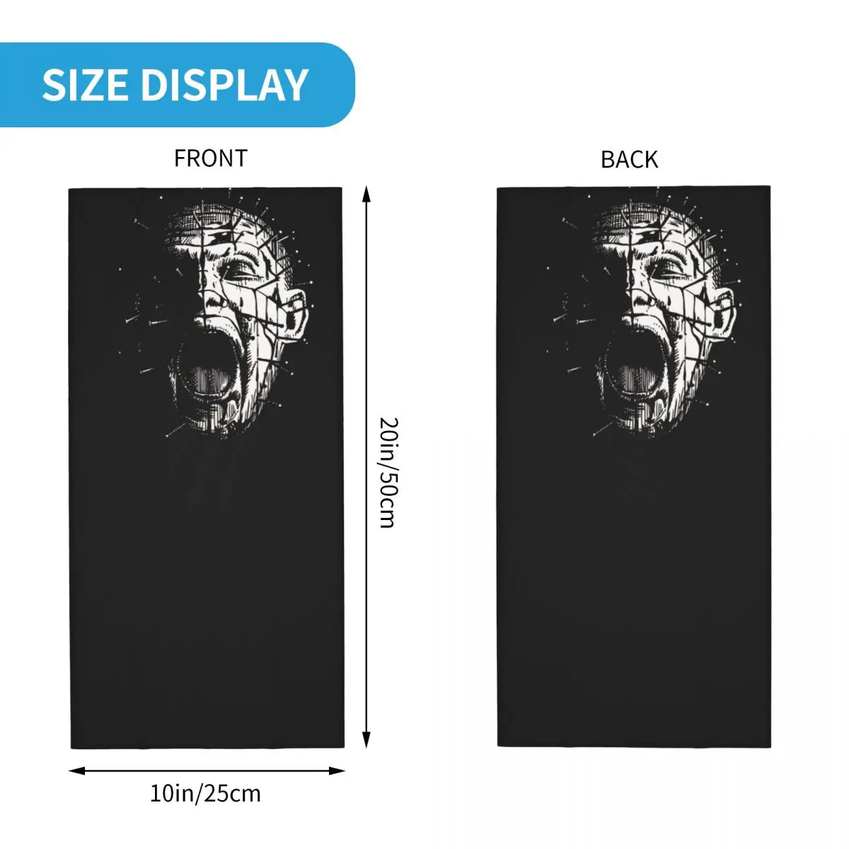 Hellraiser Bandana Neck Cover Printed Wrap Scarf Multi-use Cycling Riding for Men Unisex Thin