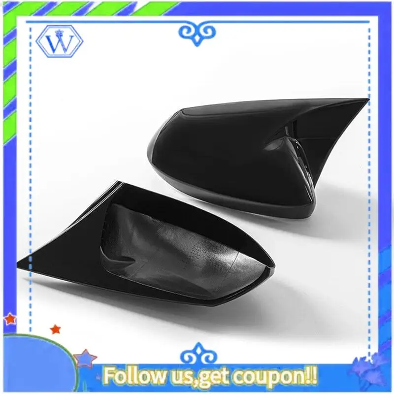 

M46K-Gloss Black OX Horn Rearview Mirror Cover Cap Trim Accessories For Toyota Corolla 2019-2023