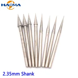 2.35 Shank Diamond Grinding Head Needle Engraving Carving Polishing Bits Burrs Carving Peeling Jade Stone Glass Metal Ceramic