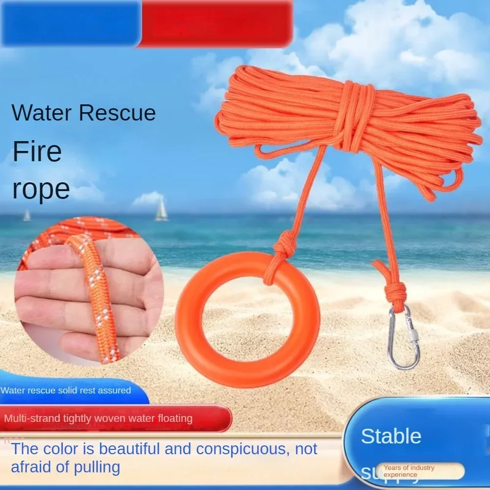 Pływająca lina ratunkowa na wodzie Straż pożarna Plaża Rzucanie Rescue Zapobieganie powodziom i linę ratunkową