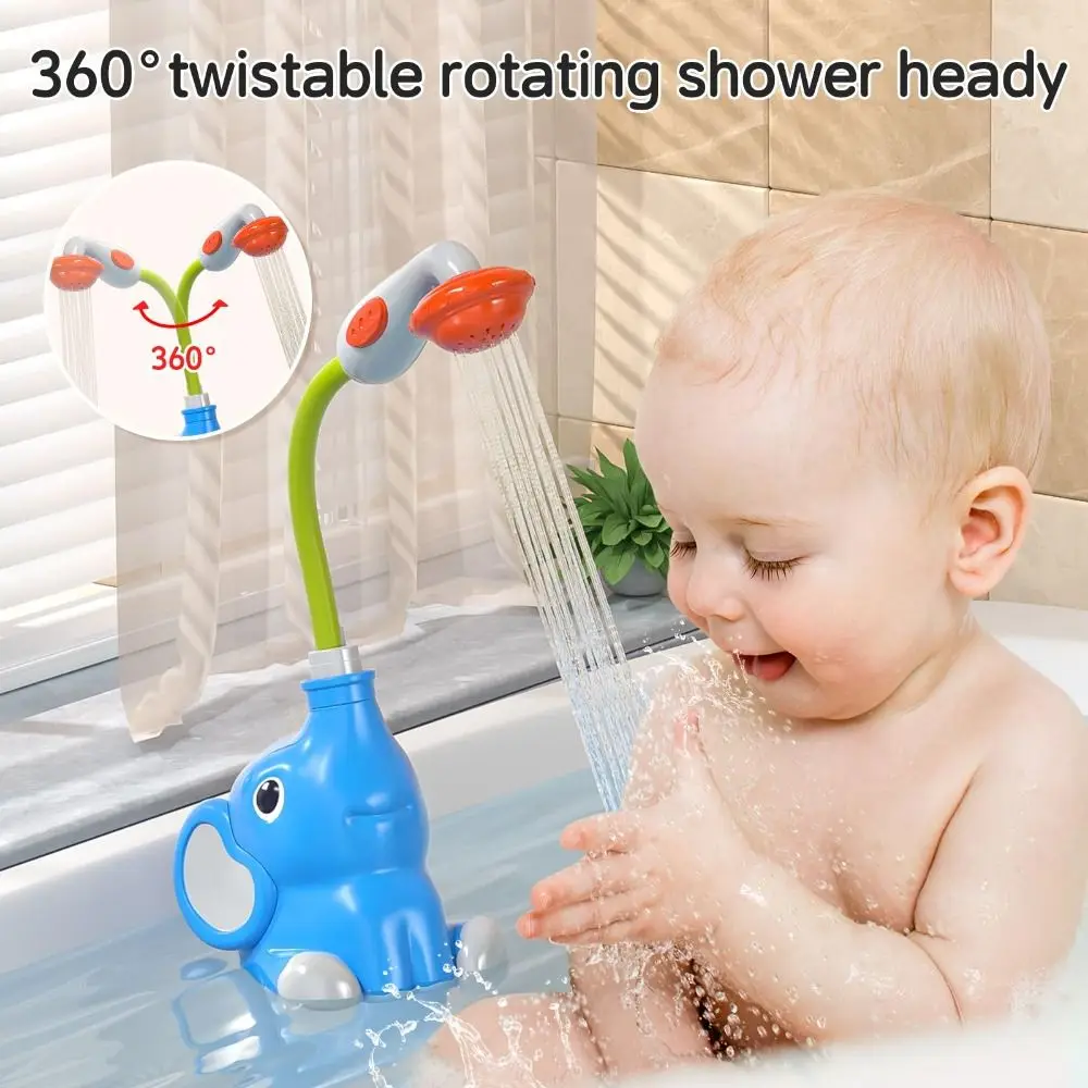 

Elephant Baby Bath Shower Head Rotatable Parent-child Interaction Spray Water Toys Electric Cartoon Bathtub Toys