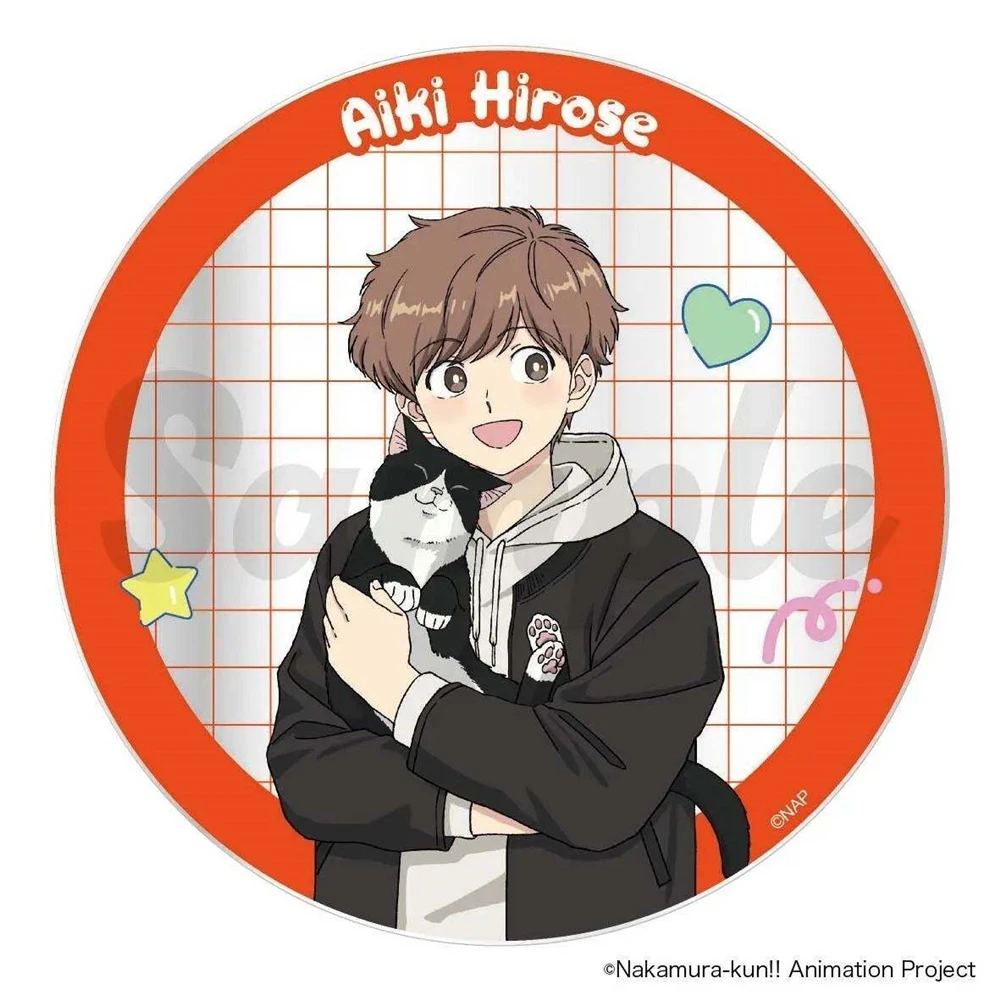 58mm Anime Ganbare Go For It, Nakamura-kun Hirose Aiki Otoogi Sō Cosplay COSTUME Badge Pin SPTE Tinplate Brooch﻿ Prop Xmas Gilf