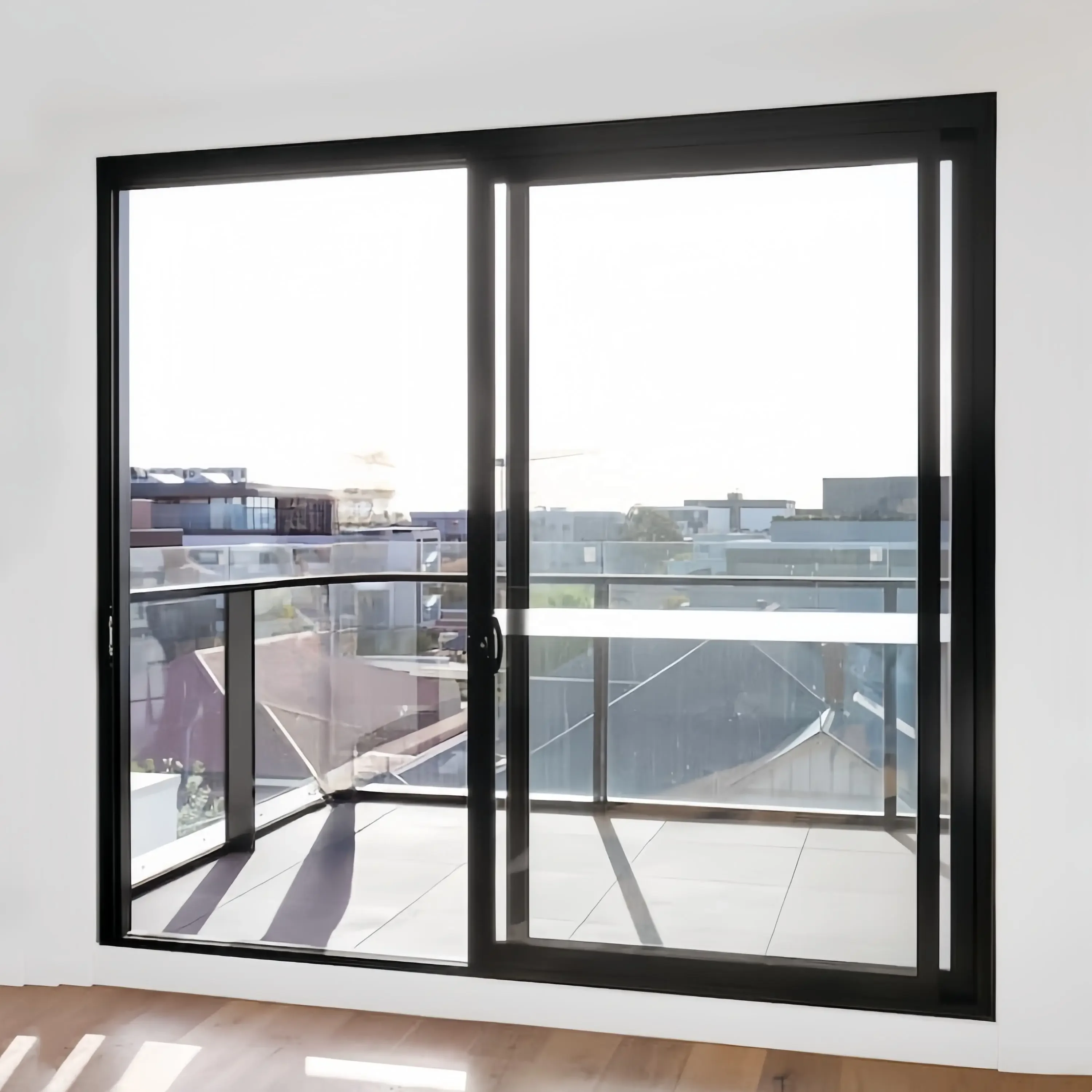 Wear Resistant High End Entrance Sliding Door Large Sized Aluminum Frame Double Glazed Doors Noise Reduction Sliding Doors