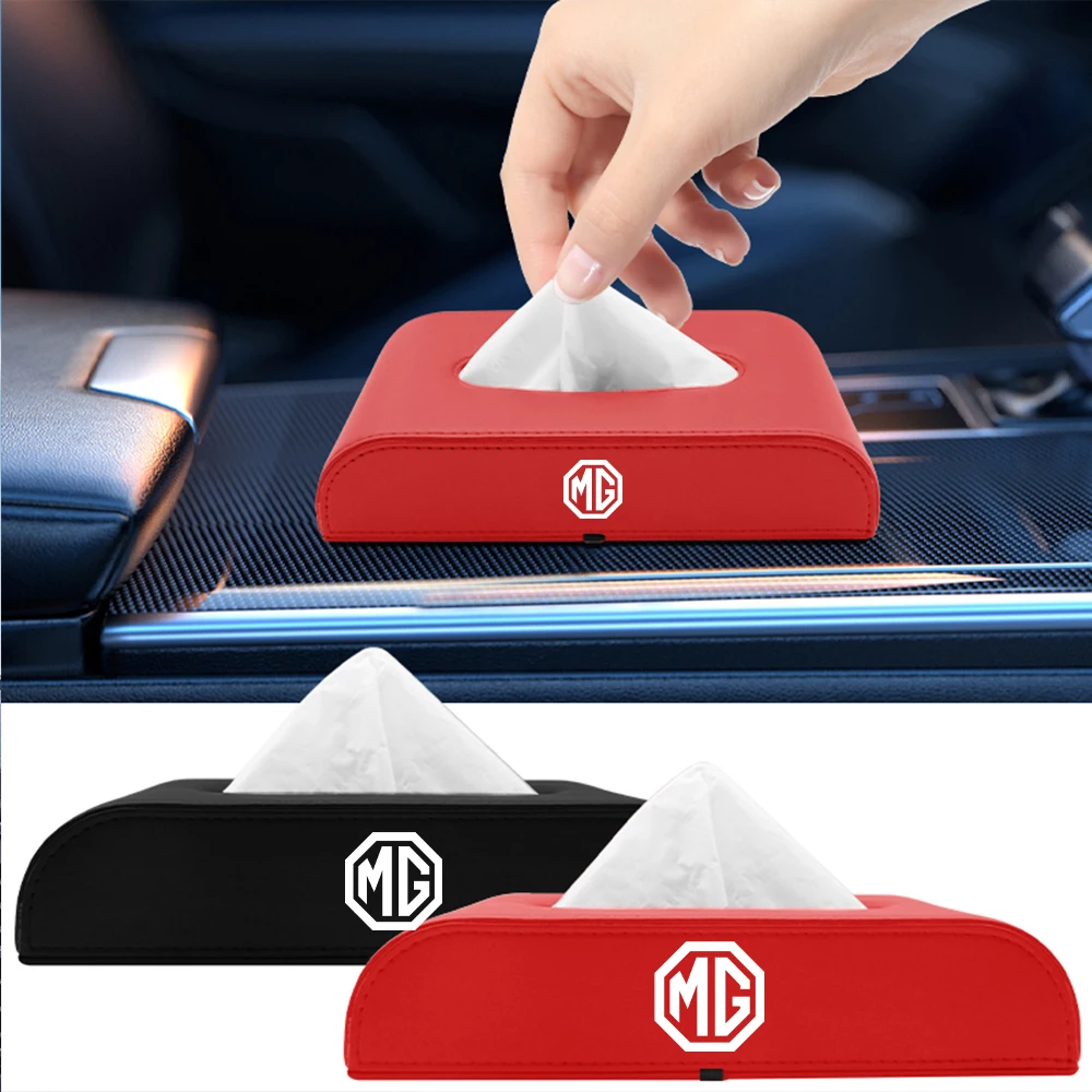 

Кожаная коробка для салфеток в салоне автомобиля, авто центральная консоль, подлокотник, чехол для хранения, аксессуары для гаражей Morris MG Motors Gundam ZS