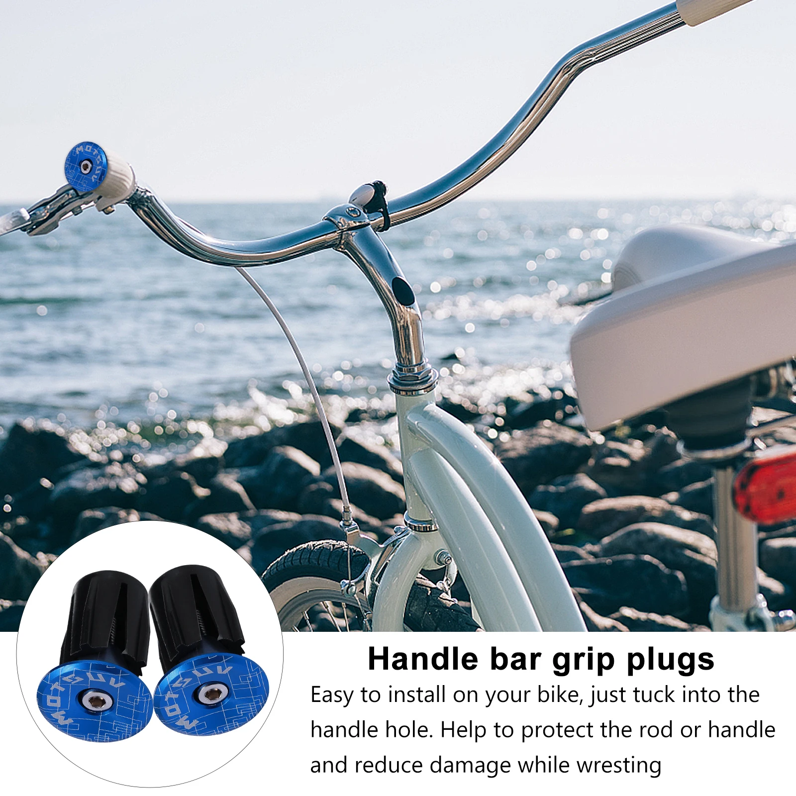 2Pcs Long Lasting Aluminum Bike Handlebar Plugs Cool Decorative Cycling Accessories for Adult Bikes Road Bike Handlebar Plugs