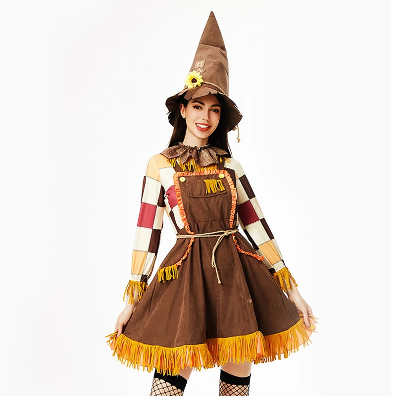 knee length dresses for ladies Women's Sexy Scarecrow Costume main image 0