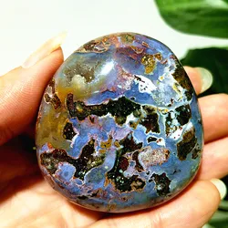 Natural Stones OceanJasper Palm Stone Witchcraft Meditation Energy Spirit Cure Feng Shui Crystal Room Decoration