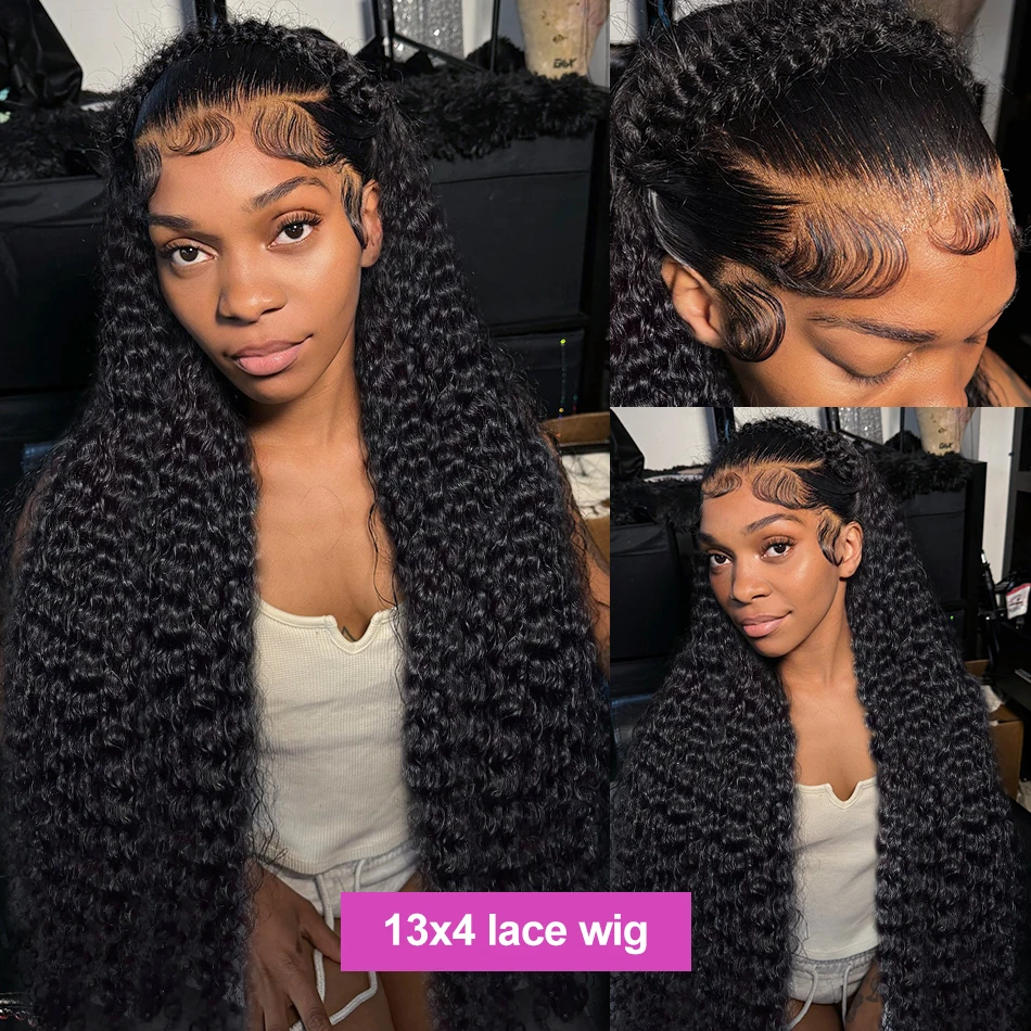 220 Density 13x6 HD Deep Wave Lace Frontal Wig 13x4 Water Wave Curly Human Hair Wig 5x5  Glueless Lace Front Wig