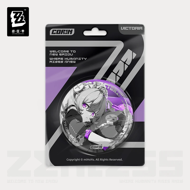 Genuine ZZZ Zenless Zone Zero Badges Zhu Yuan Qing Yi Seth Reflective Version Tinplate Badges Astra Cosplay Prop Accessories
