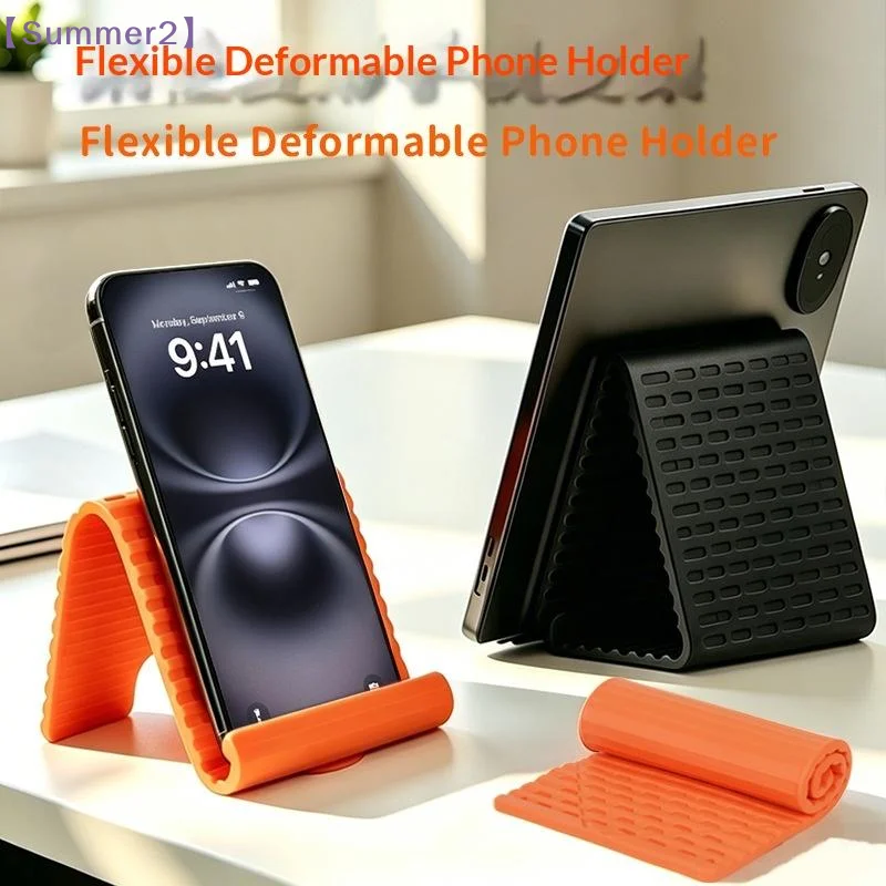 Creative Flexible Foldable Transforming Silicone Stand Travel Office Portable Silicone Desktop CellPhone Tablet Holder〔Sum2〕