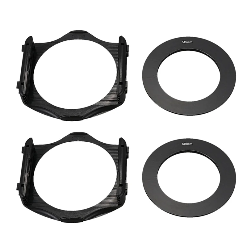 Anel adaptador REPLA-2Pcs 58Mm + suporte de filtro de 3 slots para câmera da série Cokin P