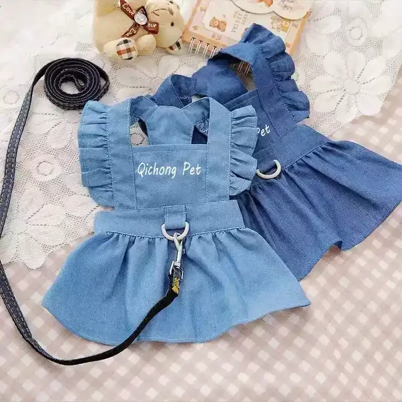 Pet Summer Thin Size with Traction Rope Small Puppy Clothes Summer