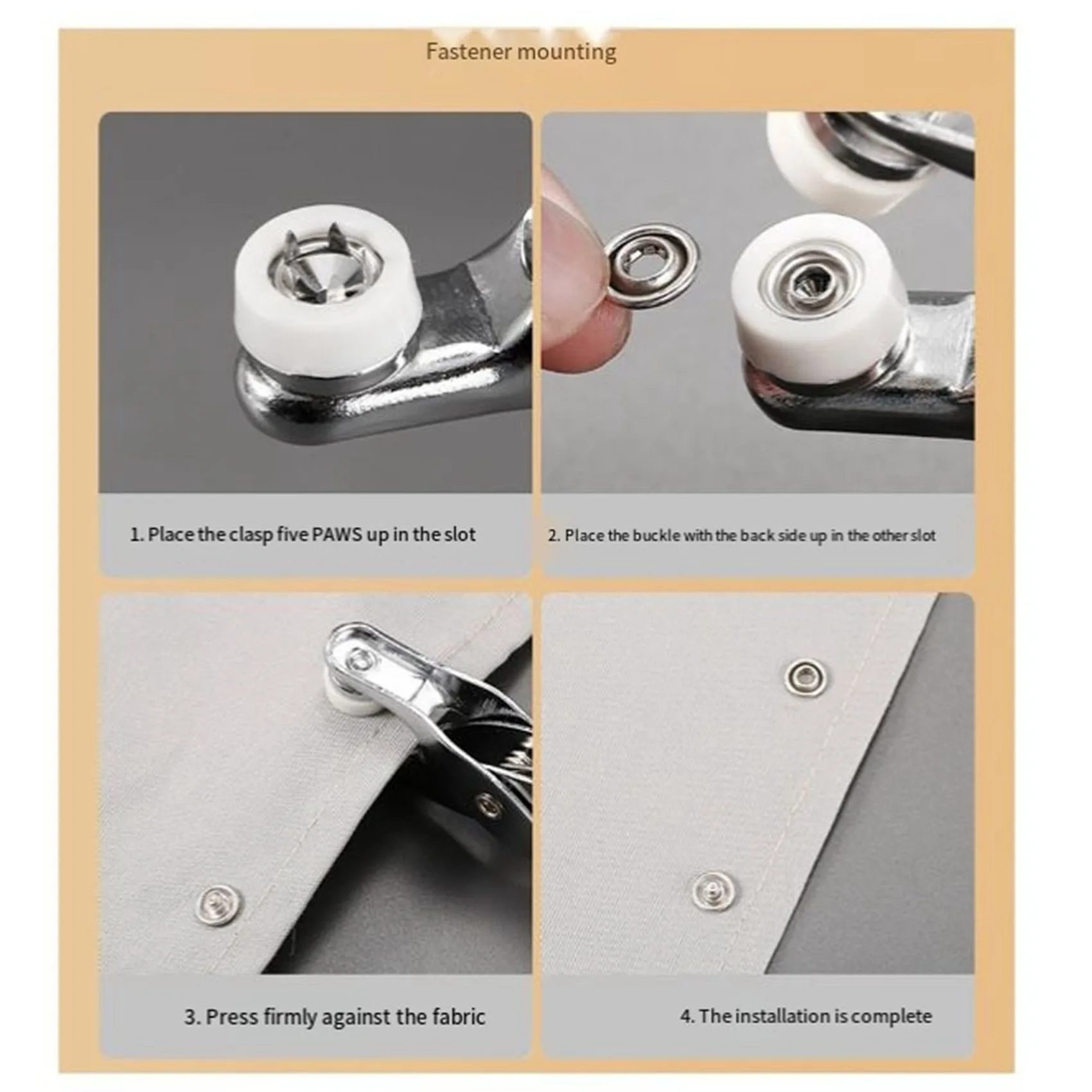 【LAST CHANCE】2X Grommet Pliers Kit Punch Kit The Snap Fastener Kit Grommet Tool Kit