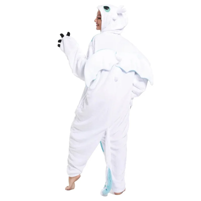 Kigurumi macacão dos desenhos animados pijamas desdentado para adultos mulheres homens pijamas animais como treinar seu dragão pijama cosplay traje