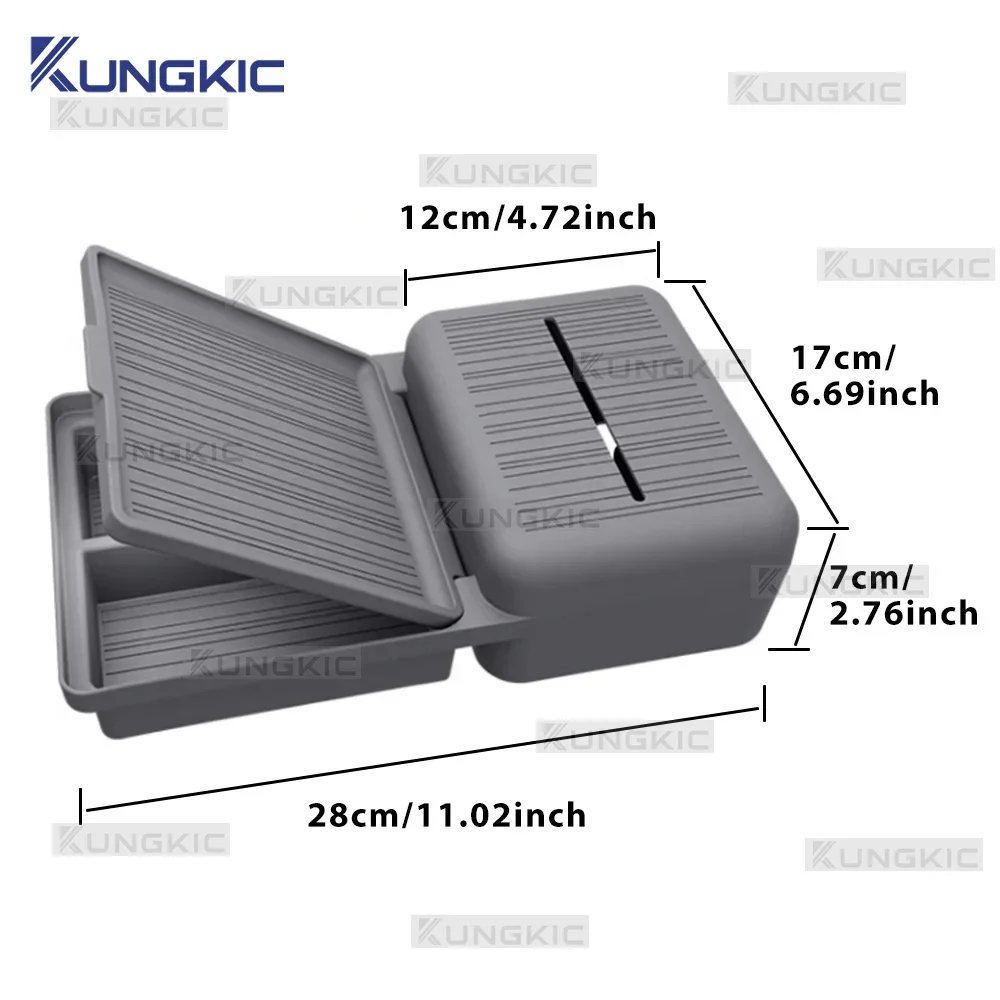 For Toyota Sienna 2021 2022 2023 2024 2025 Center Console Armrest Lid Silicone Tissue Box Brown Gray Interior Accessories - view 6