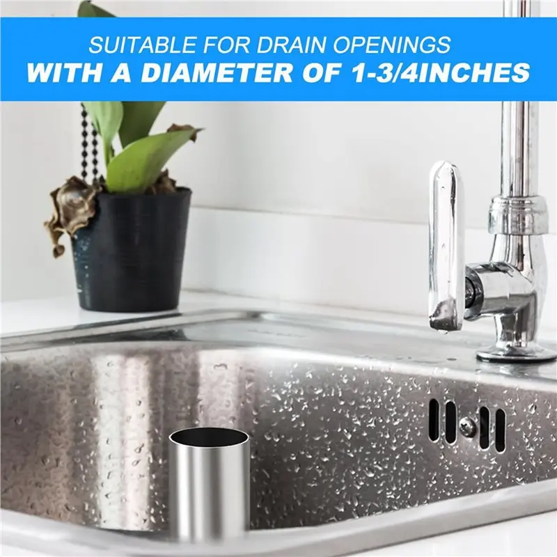 RMWIN-4 Pcs Bar Sink Overflow Pipe 7.48 Inches Sink Strainer Pipe Sink Drain Tube For Holes Pipe Stopper Bathroom Pipes