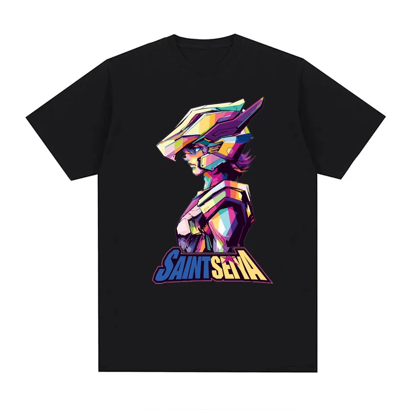 Saint Seiya Graphic Print T Shirts Men Women EU Size 100% Cotton Unisex Tops CottonStreetwear Harajuku