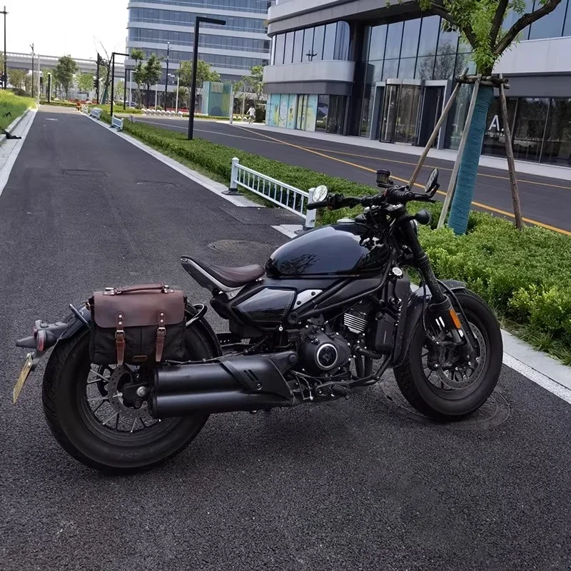 Applicable to CLC450 single-seat side bag, modified accessories, knight bag, retro tail rear seat hanging bag