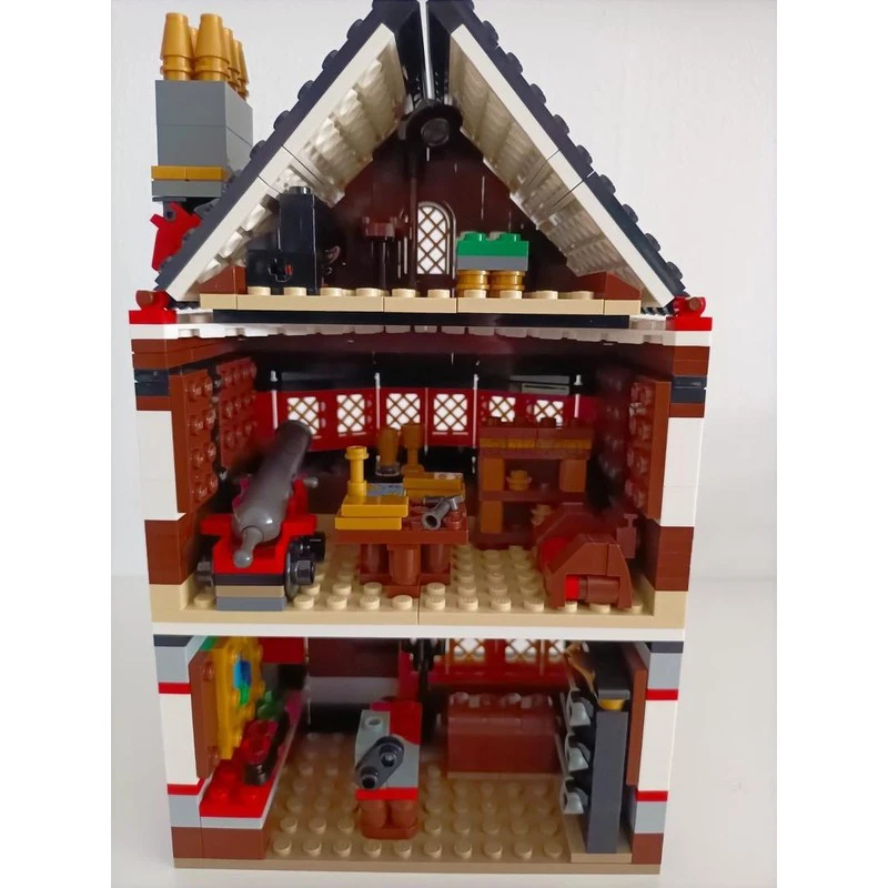 Blocs de construction Vintage MOC, 772 pièces, magasin d'antiquités, bricolage, magasin modulaire, Architecture, assemblage créatif, jouet, cadeau d'anniversaire pour enfants