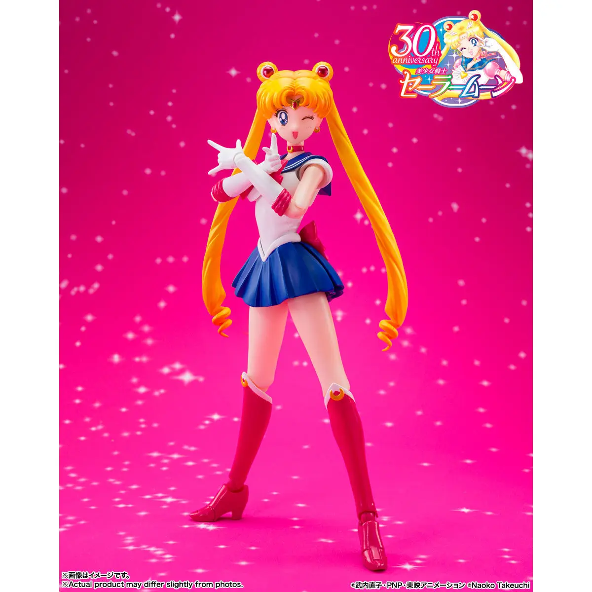 Bandai Shf Sailor Moon 30th Anniversary Crystal Star Compact Edition Articulated Action Figure For Anime Collectors Display view 3