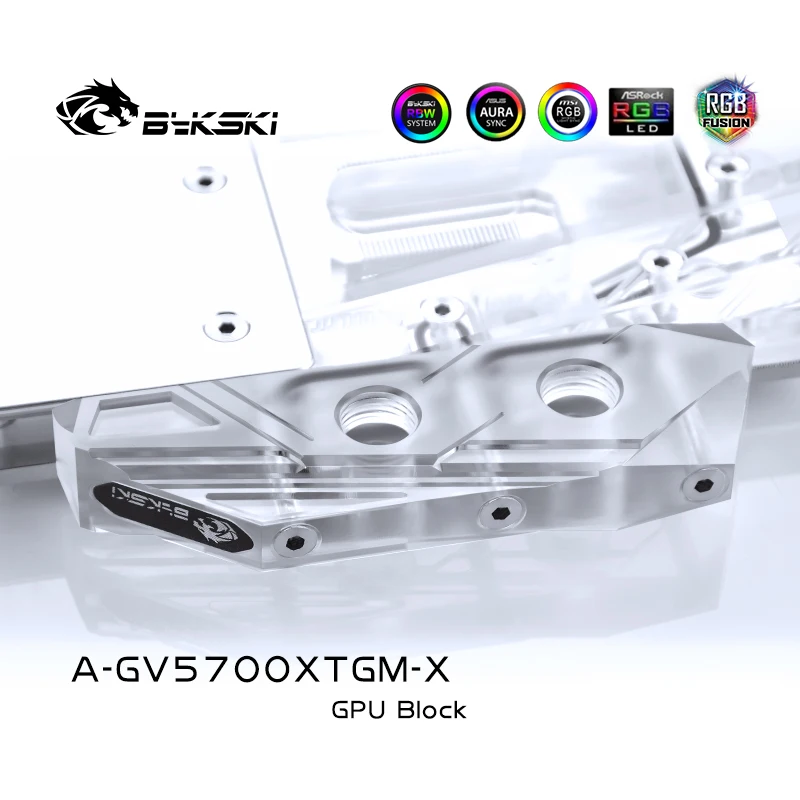 Bykski A-GV5700XTGM-X, Full Coverage AMD GPU Water Block For GIGABYTE Radeon RX5700XT GAMING OC 8G Card,VGA Cooler Support SYNC