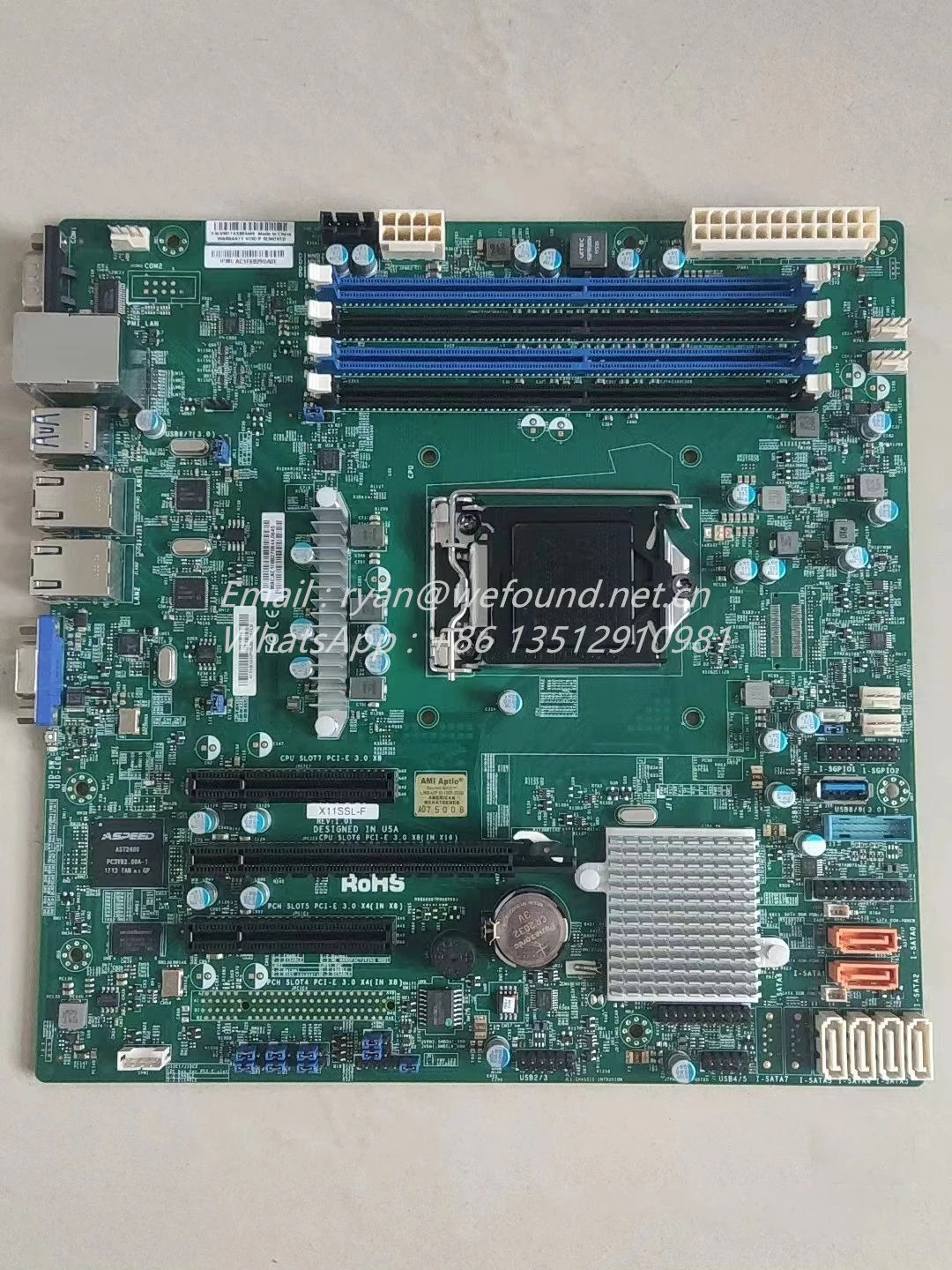 X11SSL-F Motherboard LGA 1151  Xeon processor E3-1200 v6/v5, 7th/6th Gen. Core i3 series