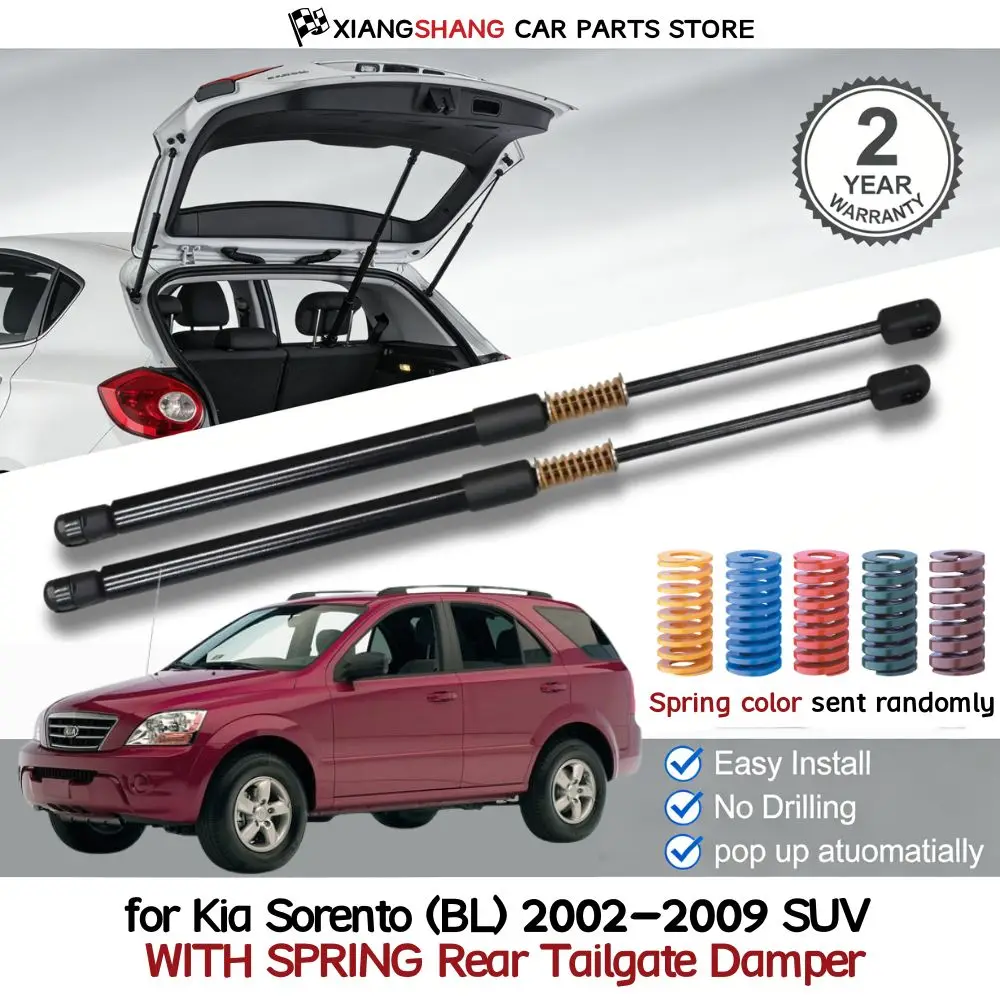 

2pcs Rear Auto Open With Spring Damper for Kia Sorento (BL) 2002-2009 SUV Trunk Boot Gas Charged Gas Struts