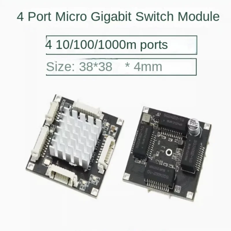 Micro 4-port full Gigabit switch module wired Internet audio transmission module 100M Gigabit adaptive