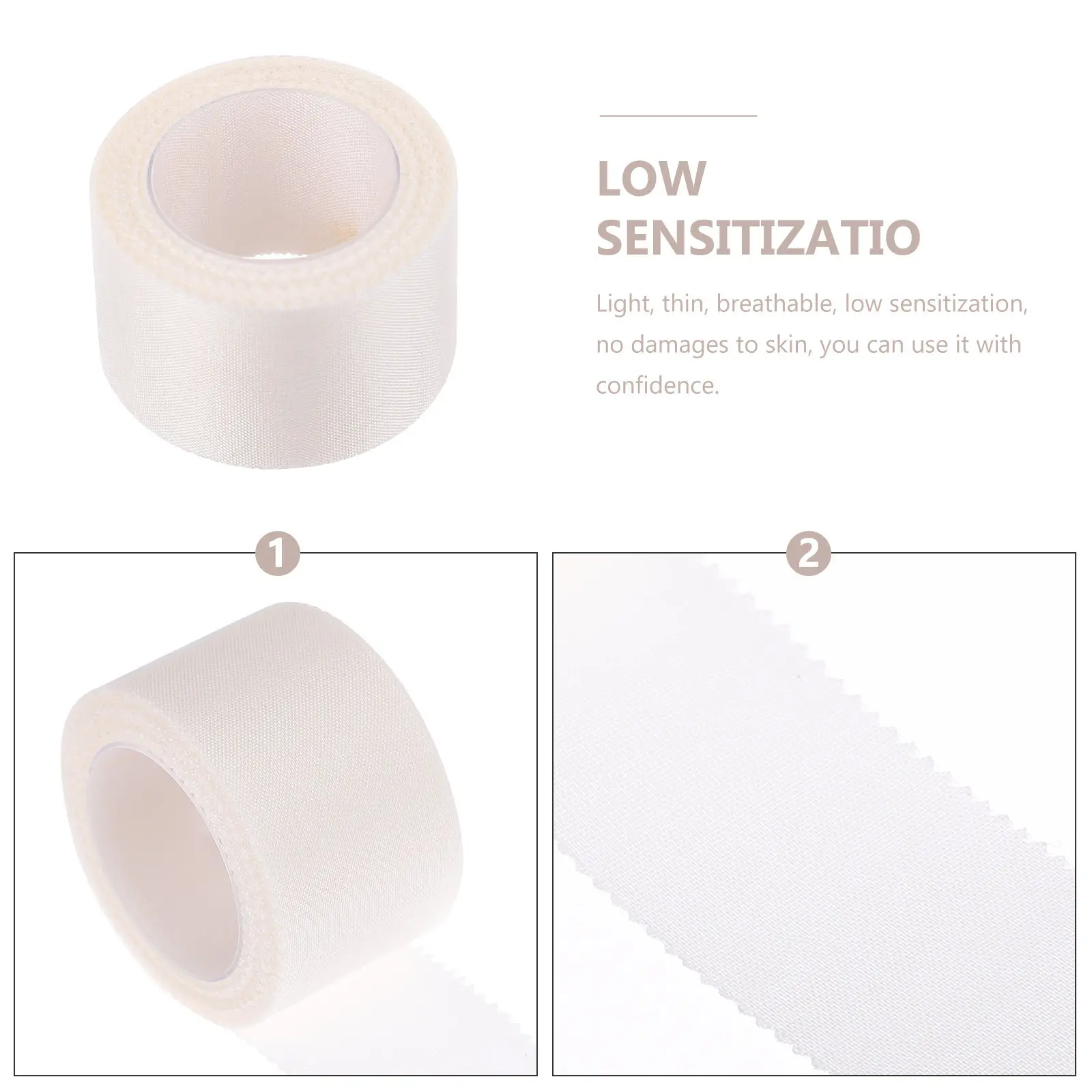 1 Roll Breathable Tape Lightweight Thin Hypoallergenic Skin Friendly Adhesive Wound Dressing Fixing Tape for Household