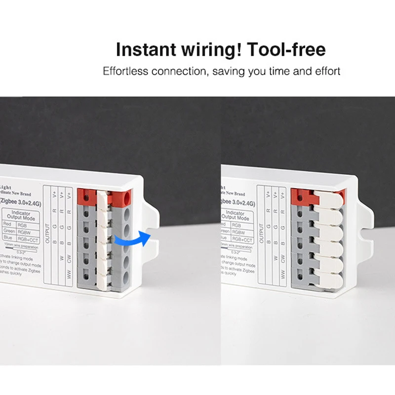 Miboxer-Zigbee 3.0 + 2.4G Fiação Instantânea sem Ferramenta Controlador LED, E2-ZR, E3-ZR, Cor Única, Dual Branco, RGB, RGBW, RGBCCT, DC12 ~ 24V