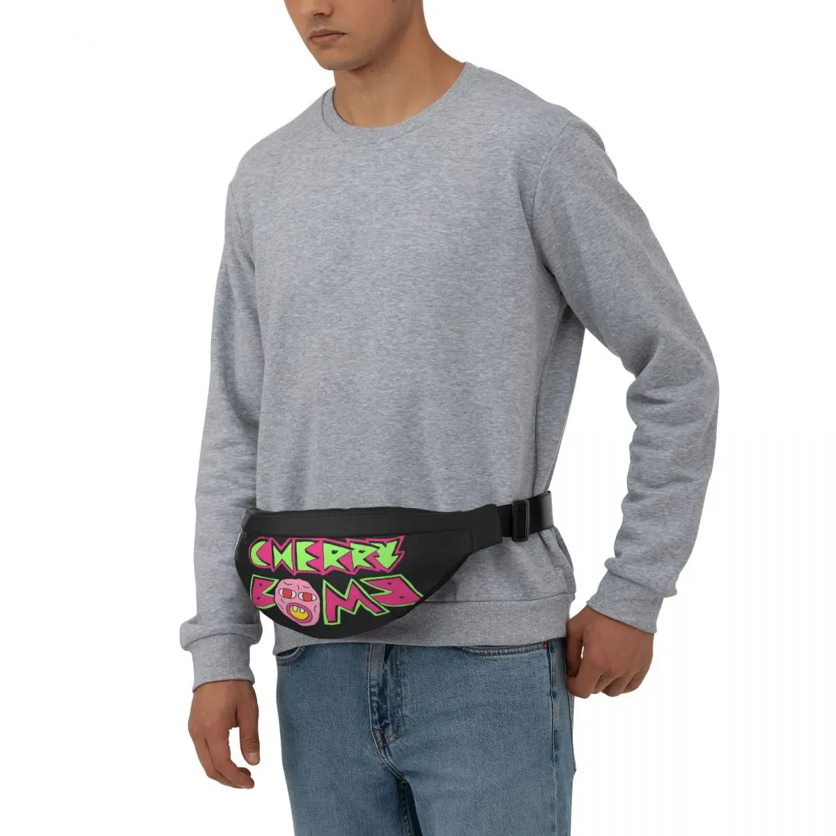 Unisex Waist Pack para viagem curta, Sling Crossbody Bags, Waist Pack, Cherry Bomb, Multifunções