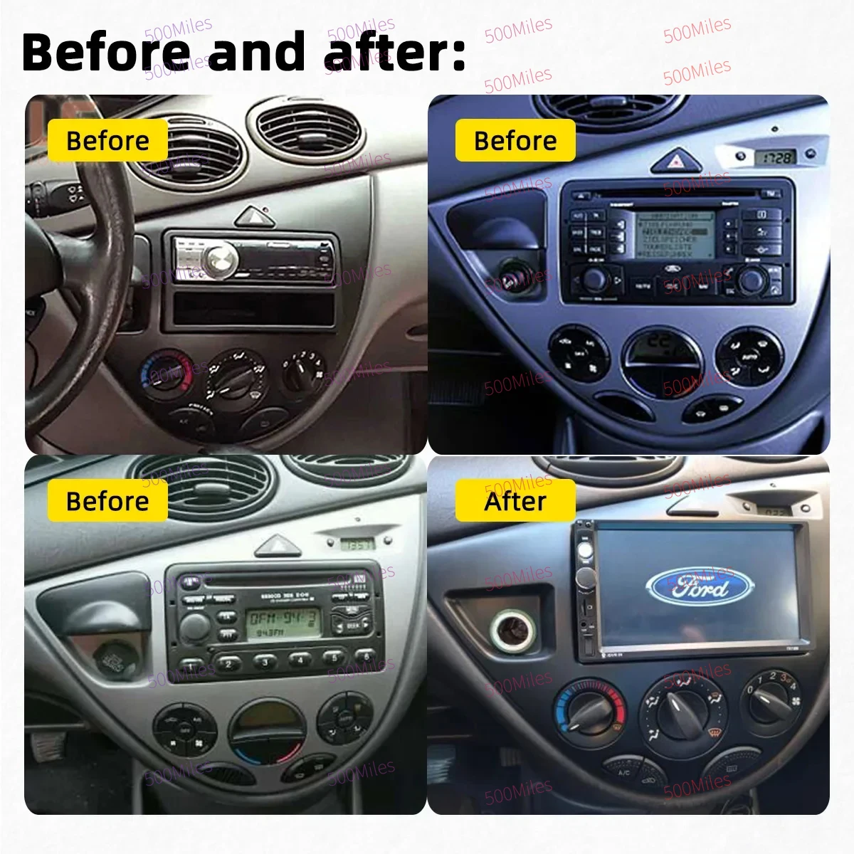 Car Radio 2 Din Android Stereo for Ford Fiesta 1995 - 2001 Focus MK1 1998-2004 Car Multimedia Player Carplay Autoradio Head Unit