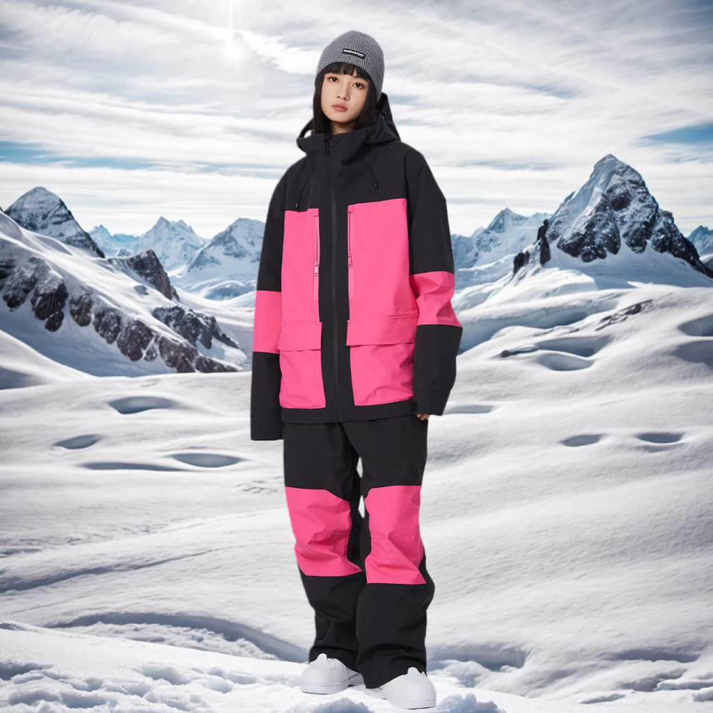 

Women New Skiing Suit Female Snowboard Clothes Winter Couple Costume 3L Waterproof Ski Tracksuit Outdoor Warm Jacket Pants Set