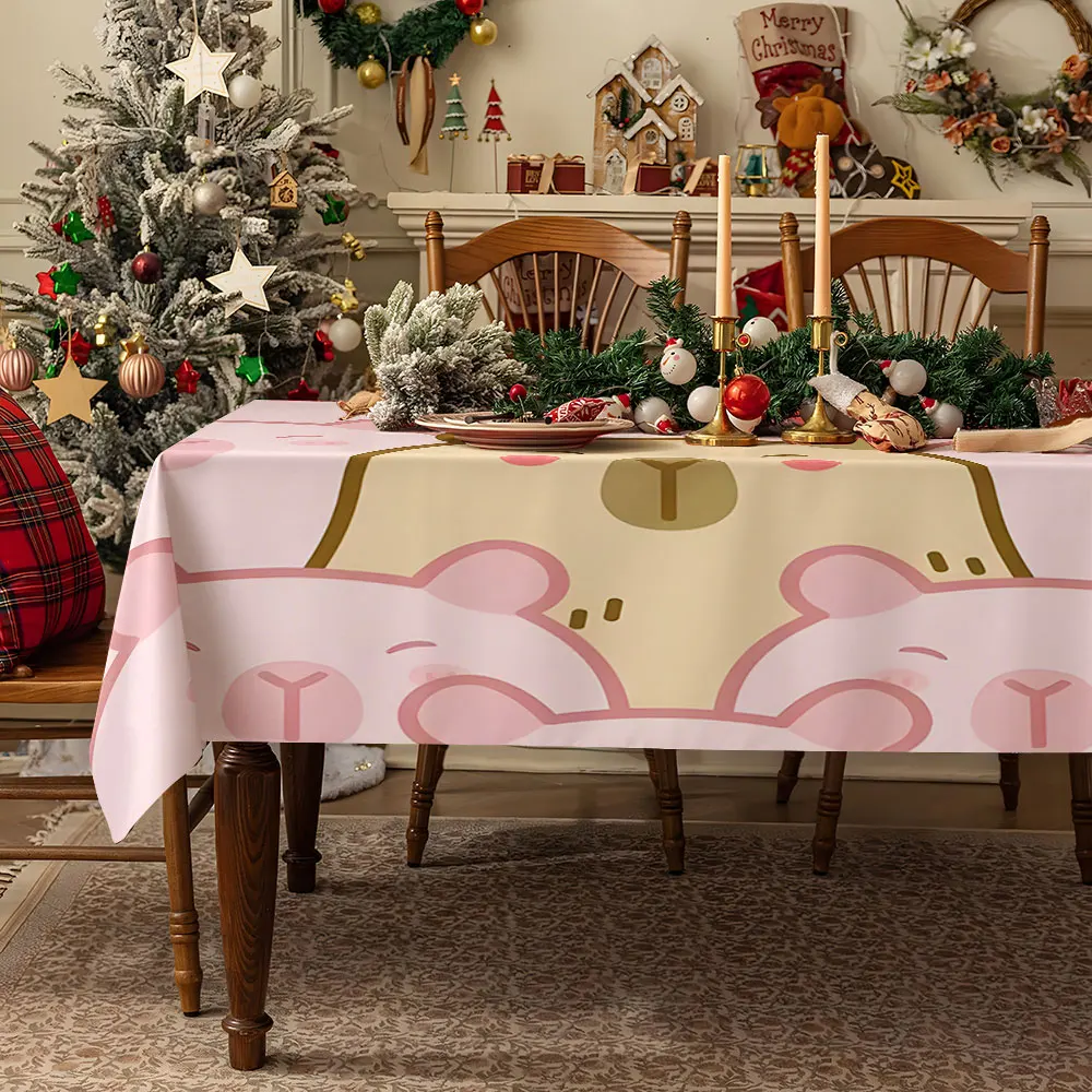 Candy Clouds Table Cloth Waterproof Tablecloth Spill Proof Table Cloth, Wipe Clean Table Cloth for Dining Camping