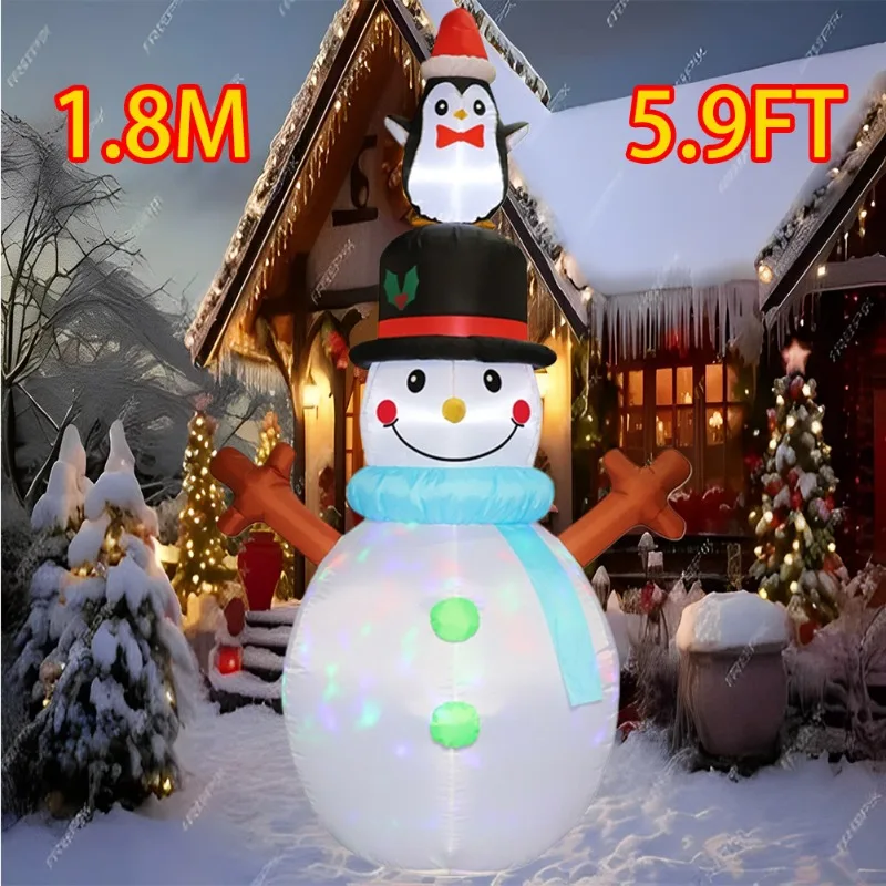 

Inflatable Toy Penguin Step On Snowman Christmas Inflatable Model Luminous Inflatable Model Christmas Atmosphere Decor Model