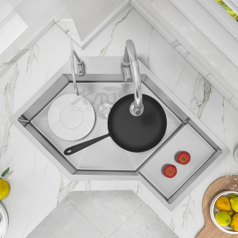 

Stepped sink Special-shaped basin Kitchen corner sink Dishwasher Diamond sink Under the counter
