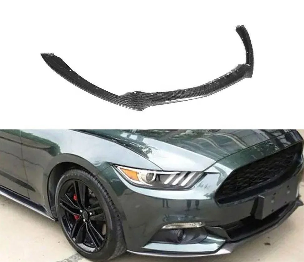 Carbon Fiber Front Chin Lip Splitter for Ford Mustang GT Coupe 2-Door 2015-2017