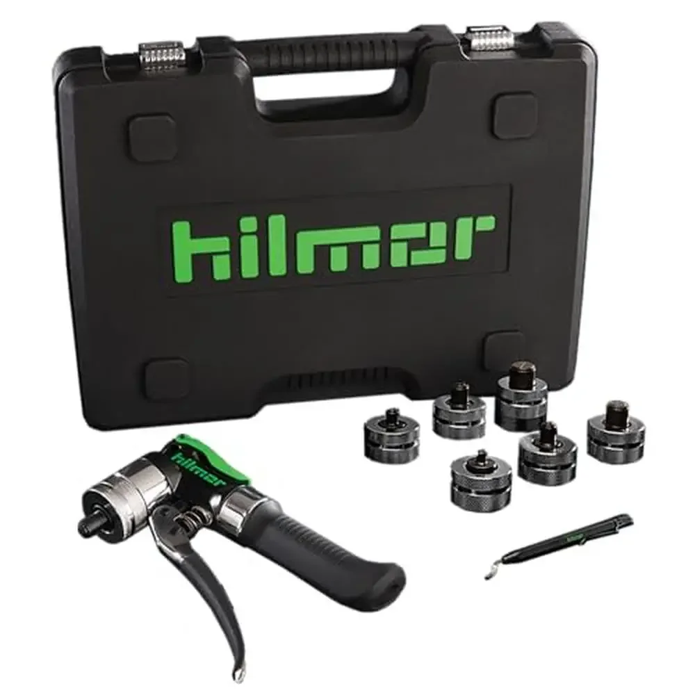 Kit di attrezzi per giunzioni compatte Manutenzione HVAC Riparazioni Kit di funzionamento a mano singola Custodia in metallo nero 5/16" 1-5/8" Giunzione per tubi 8,5 libbre