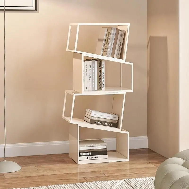 Household vertical wrought iron bookshelf, modern simplicity, living room multi-layer bookcase