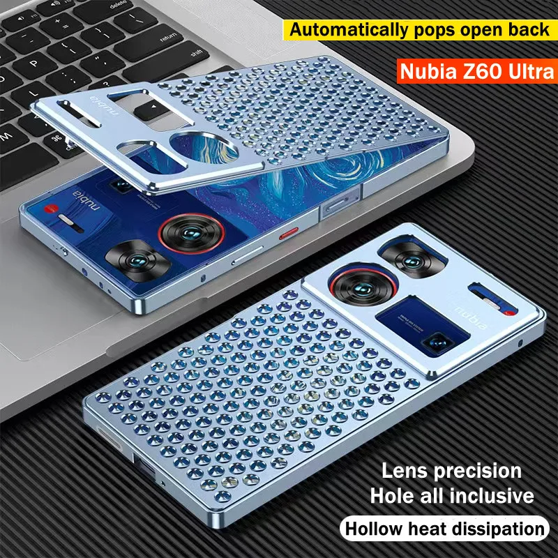 Metal Heat Dissipation Phone Case For ZTE Nubia Z60 Ultra Fragrance Removable Aluminum Cooling Cover For Nubia Z60 Ultra Fundas