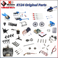 Wltoys XK K124 RC Plane Parts And Accessories Helicopter Servo Motor ESC Lipo Battery Head Charger Metal Gear Airplane K123