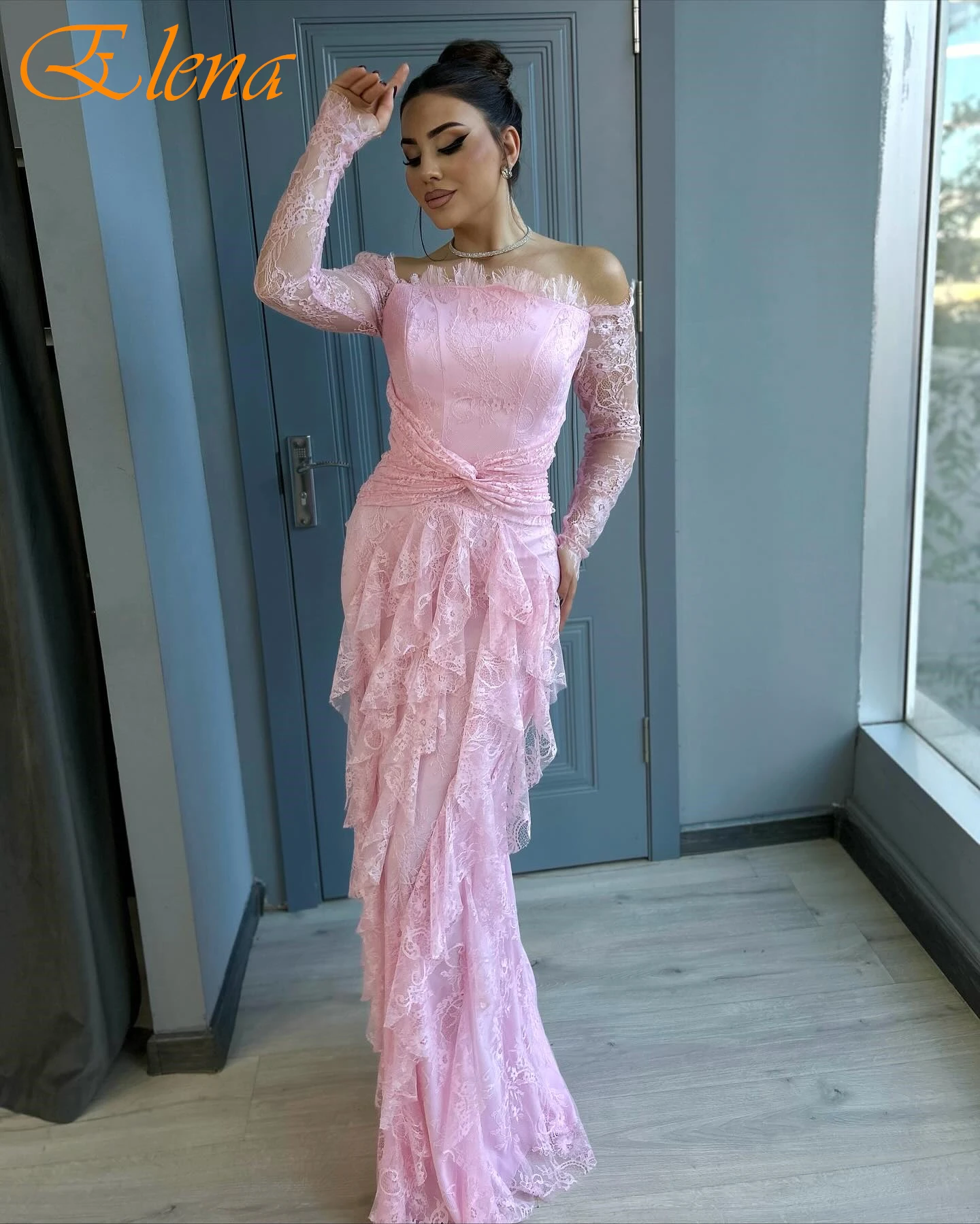

Customized Straight Boat Neck Cap Sleeve Elegant Classic Evening Dress Modern Delicate Celebrity Gowns High Quality Party Dress